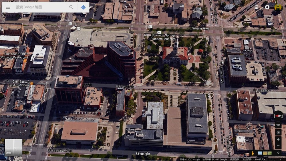 现实中的两个建筑，谷歌地图的3D功能已经覆盖很多地方了