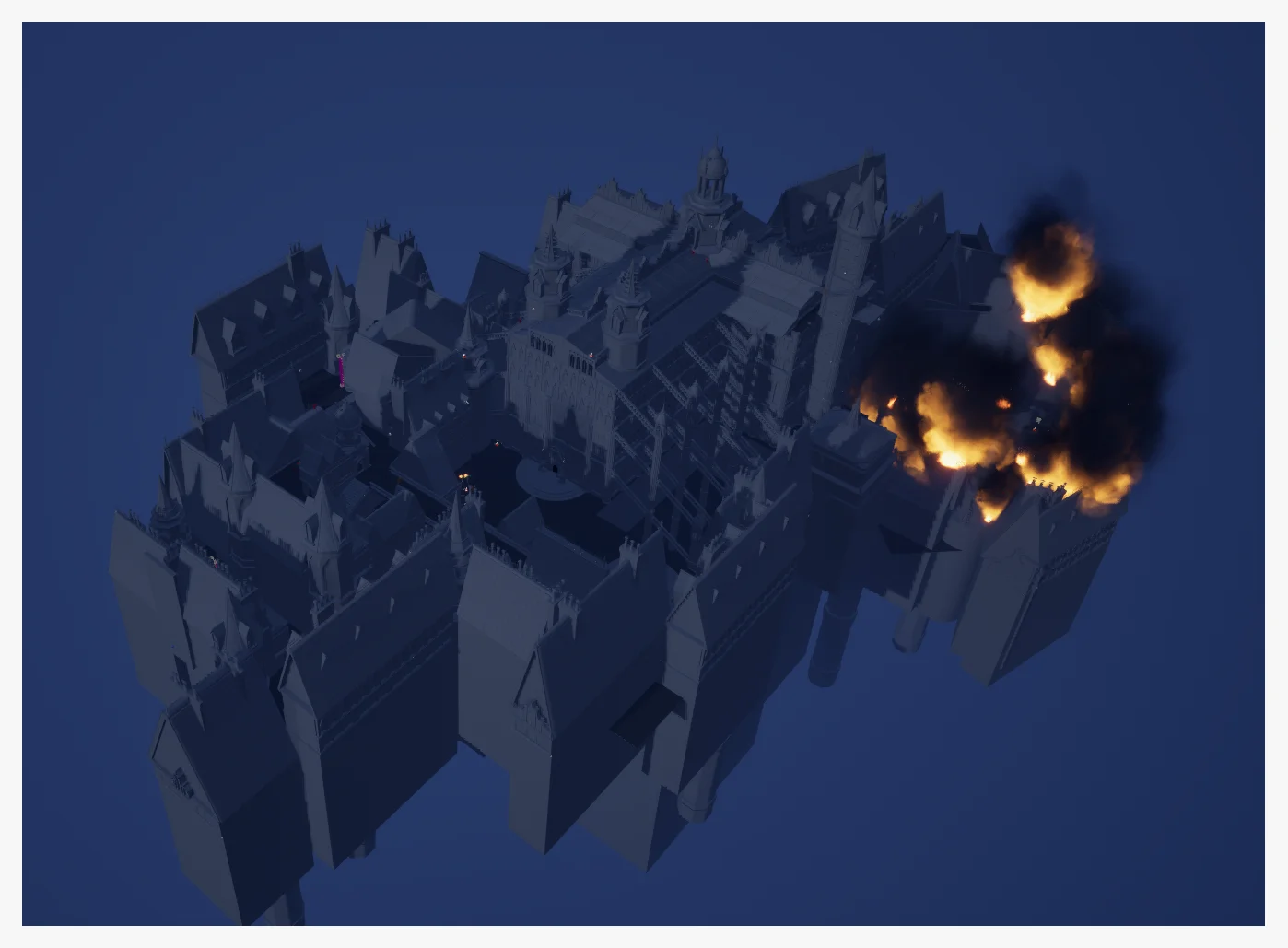 加入遮挡后的关卡全貌