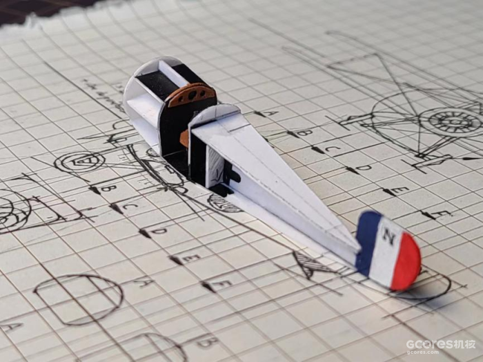 1/90比例早期型纽波特17双翼机纸制模型全制作流程 16%title%