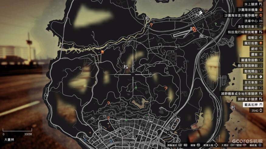 《GTA》的地图很明确地给出玩家选项，玩家自己根据喜好来选择游玩内容