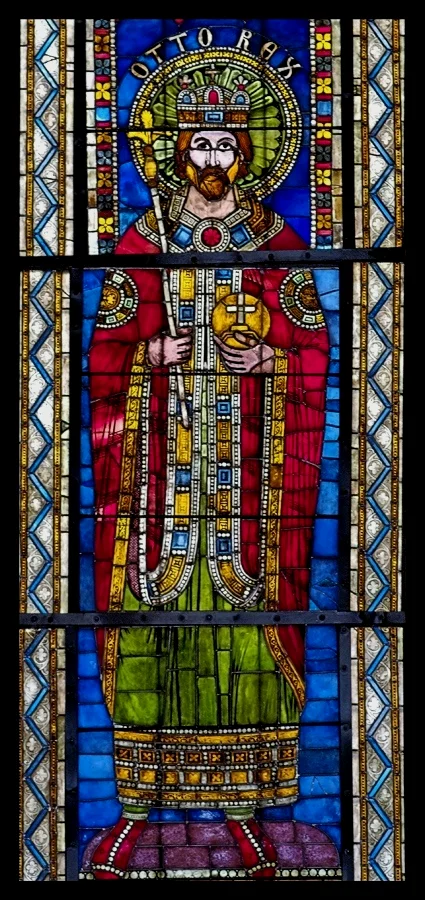 一幅12世纪的奥托一世玻璃刻画