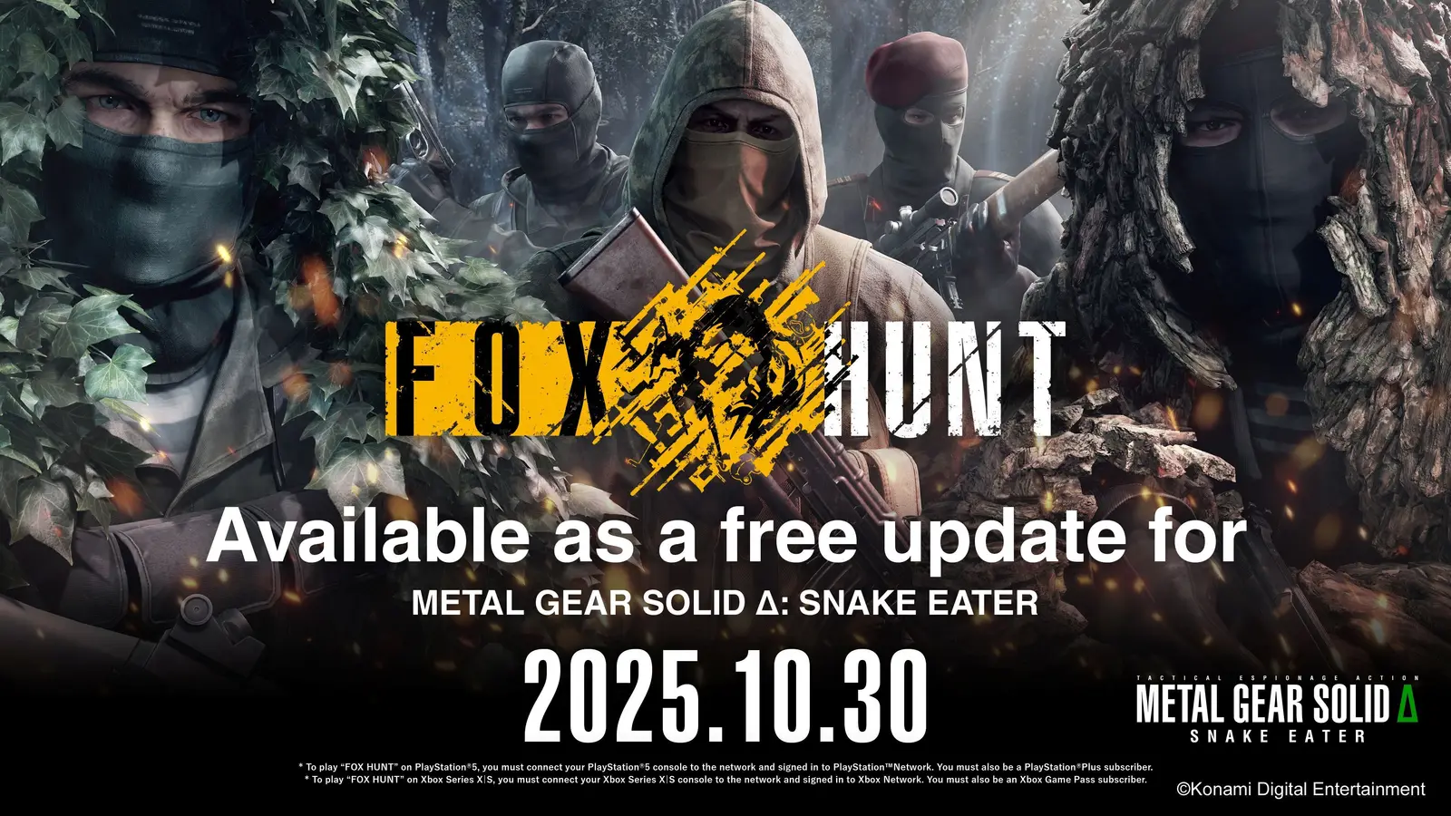 狩猎开始！METAL GEAR SOLID Δ: SNAKE EATER全新线上多人模式「FOX HUNT」现已上线