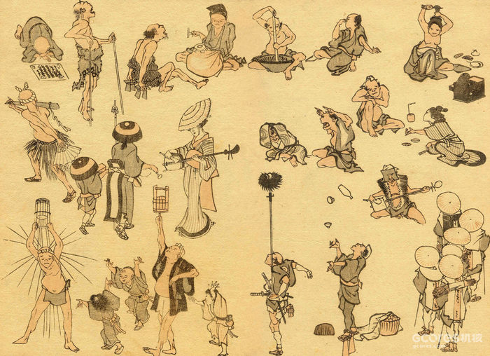 通过《浮世绘》聊聊设计:第一期 北斋漫画 通过《浮世绘》聊聊设计:第一期 北斋漫画