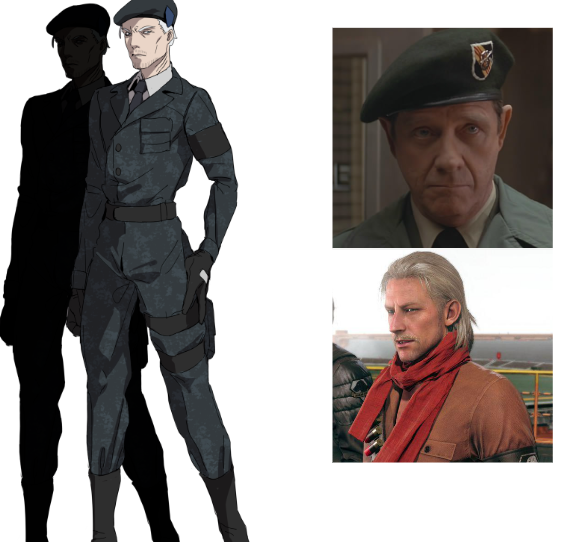 男性角色的设计分别借鉴了电影《第一滴血》与游戏《潜龙谍影V》