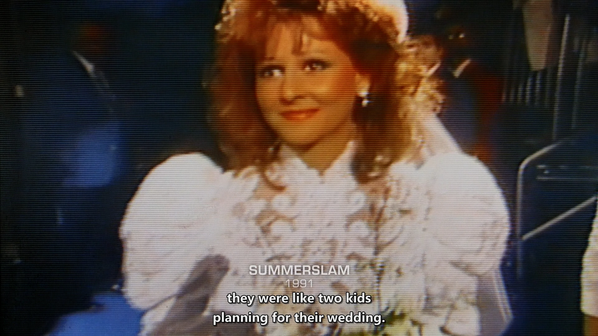 Miss Elizabeth在WWF节目中的婚纱造型