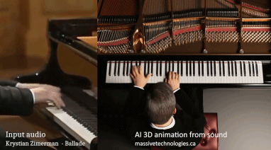 这个AI听一段钢琴旋律就能生成弹奏动画