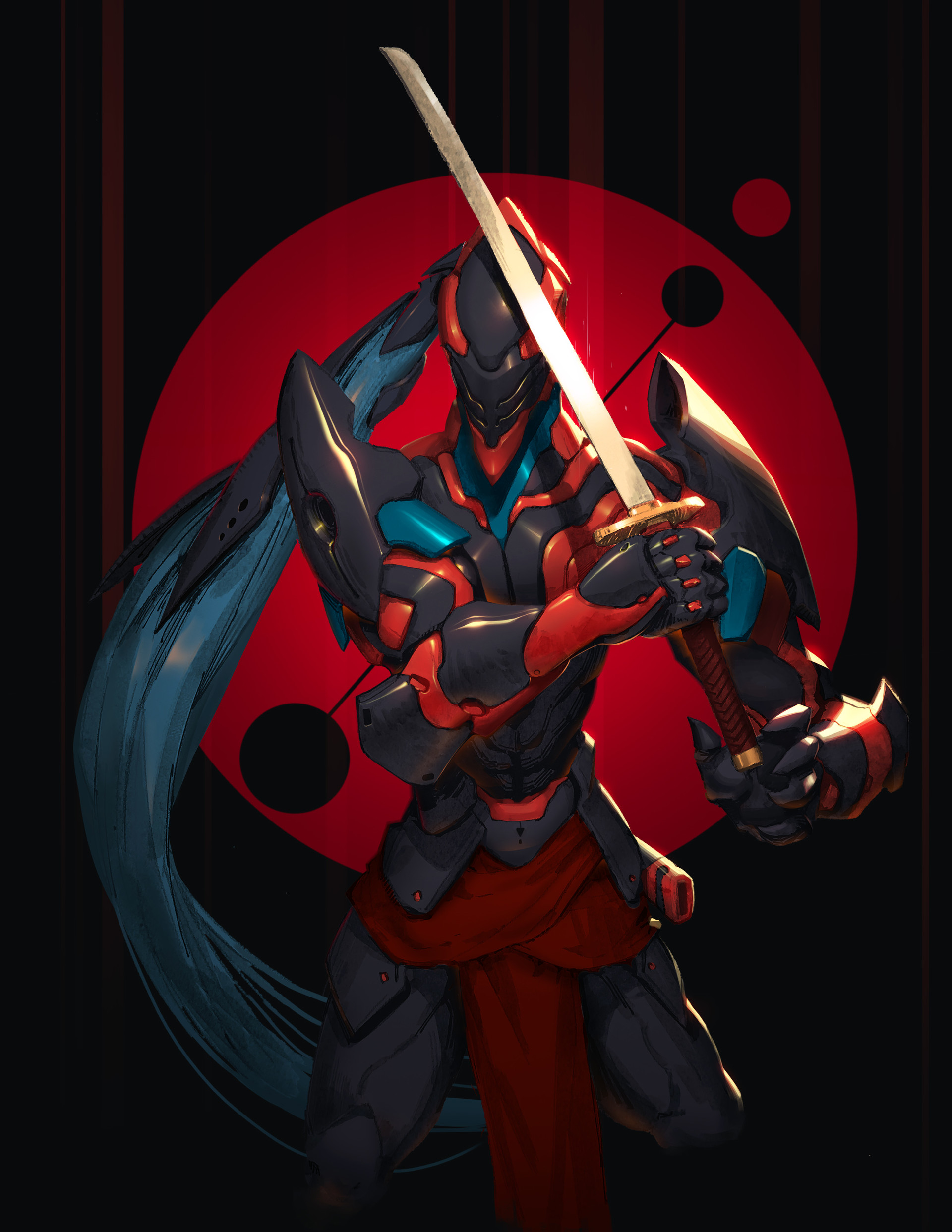 这位艺术家笔下的机械/装甲武士,几乎能涵盖你所有的刻板印象