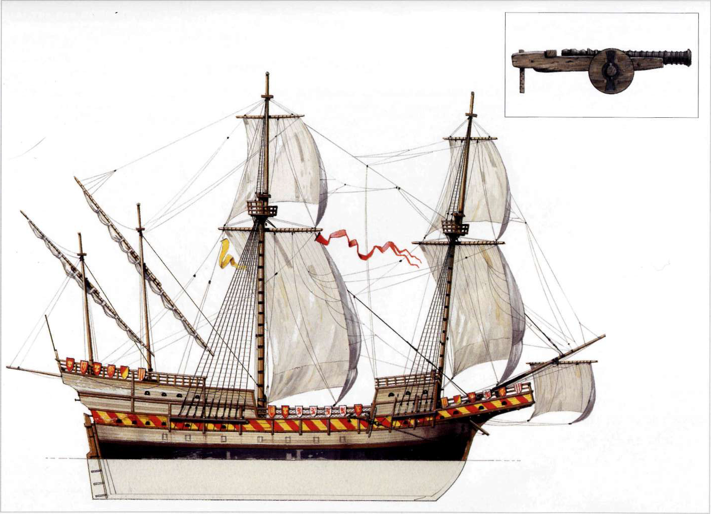 1554年的西班牙盖伦帆船
