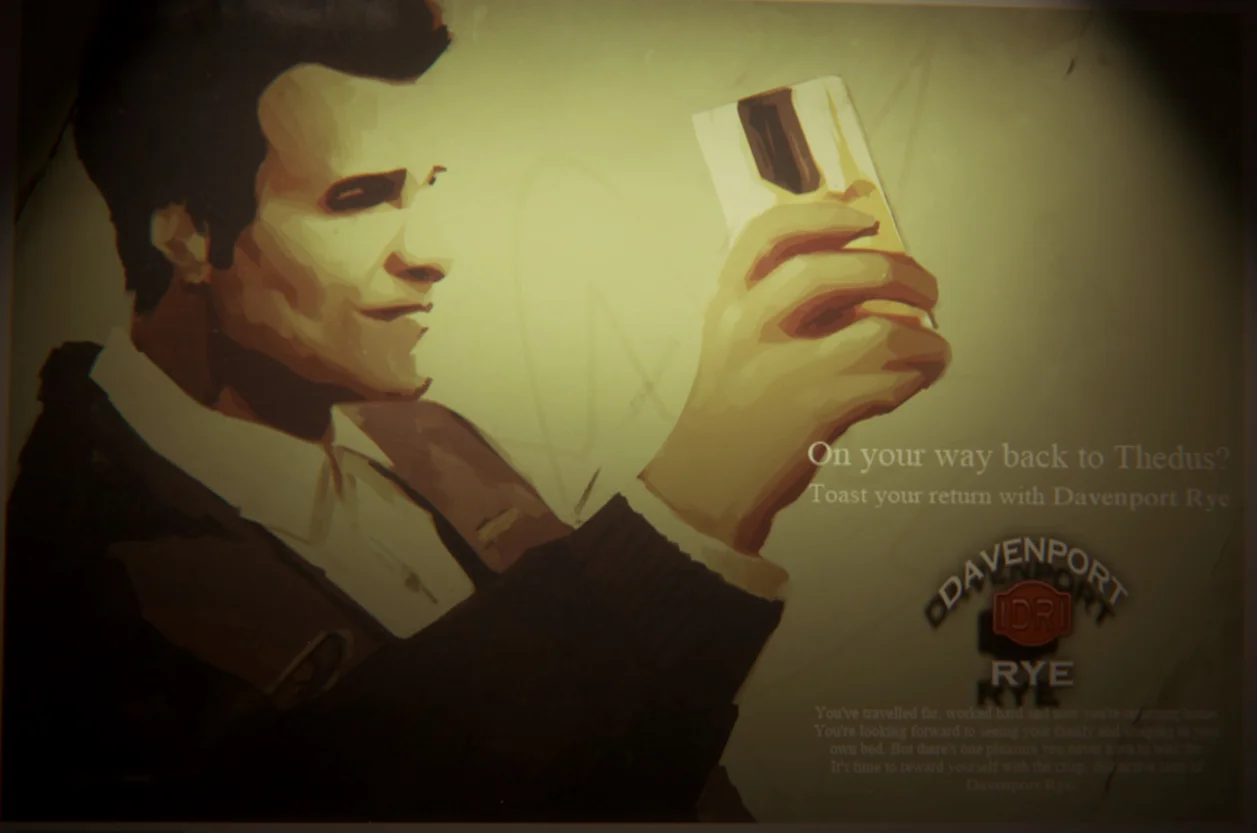 达文波特黑麦酒（Davenport Rye），由詹姆斯.M.达文波特蒸馏公司（James M. Davenport Distilling Co.）推出，依然是《隔离》的原创品牌。“在你回锡德斯的路上吗？来小酌一杯吧”，从广告词就可以窥见空间站曾经作为星际航行门户的繁荣