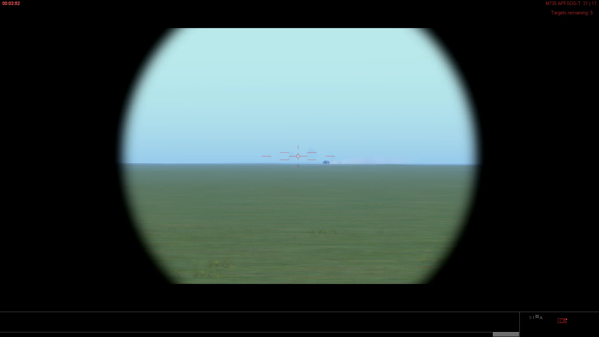 炮手潜望镜看到的景象——游戏甚至做出了指挥官和炮手共用潜望镜的联动效果