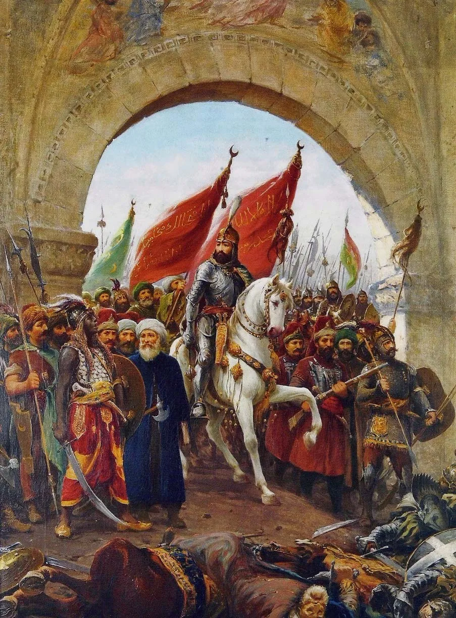 穆罕默德二世，入主君士坦丁堡，这个时期易位还需要两步。