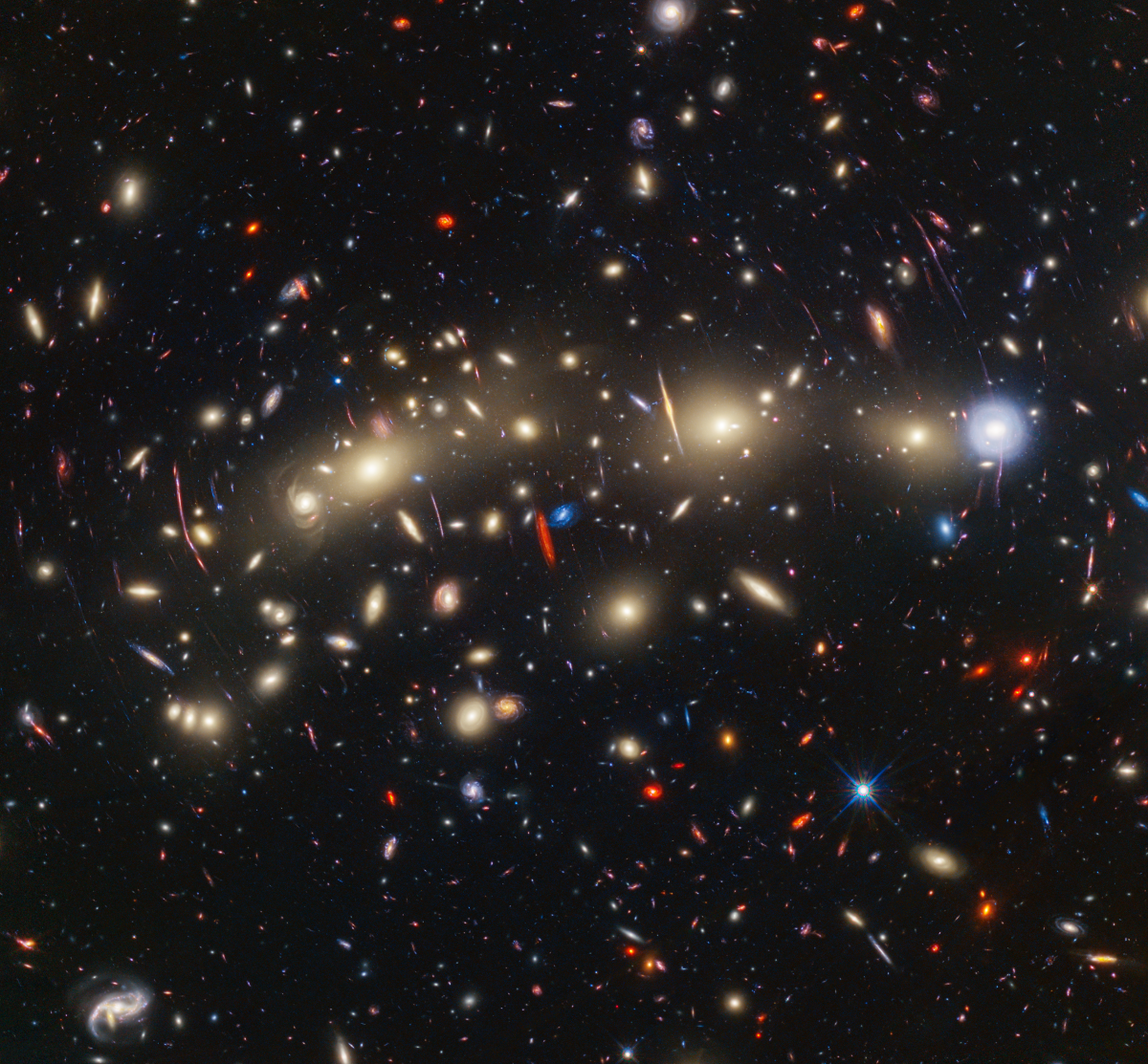 Galaxy Cluster MACS0416（使用引力透鏡拍攝）
